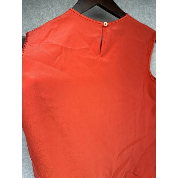 Vintage Margaretha Ley Escada Womens Blouse Size 36 Burnt Orange with Blemishes - Picture 8 of 10